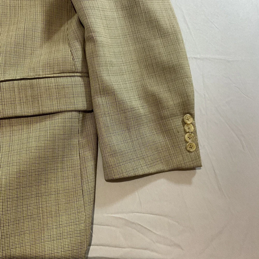 Lauren Ralph Lauren Men's 46R Tan Sport Coat Blazer Wool Silk USA Made